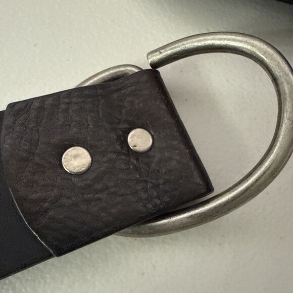 J. Crew Black Leather Slip Belt Women’s Size Small Made in England Vintage - Picture 11 of 13